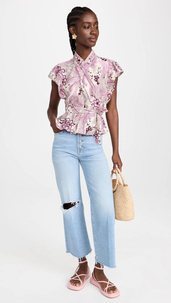 商品Derek Lam|Derek Lam 10 Crosby Brynn 荷叶边裹身上衣,价格¥787,第5张图片详细描述