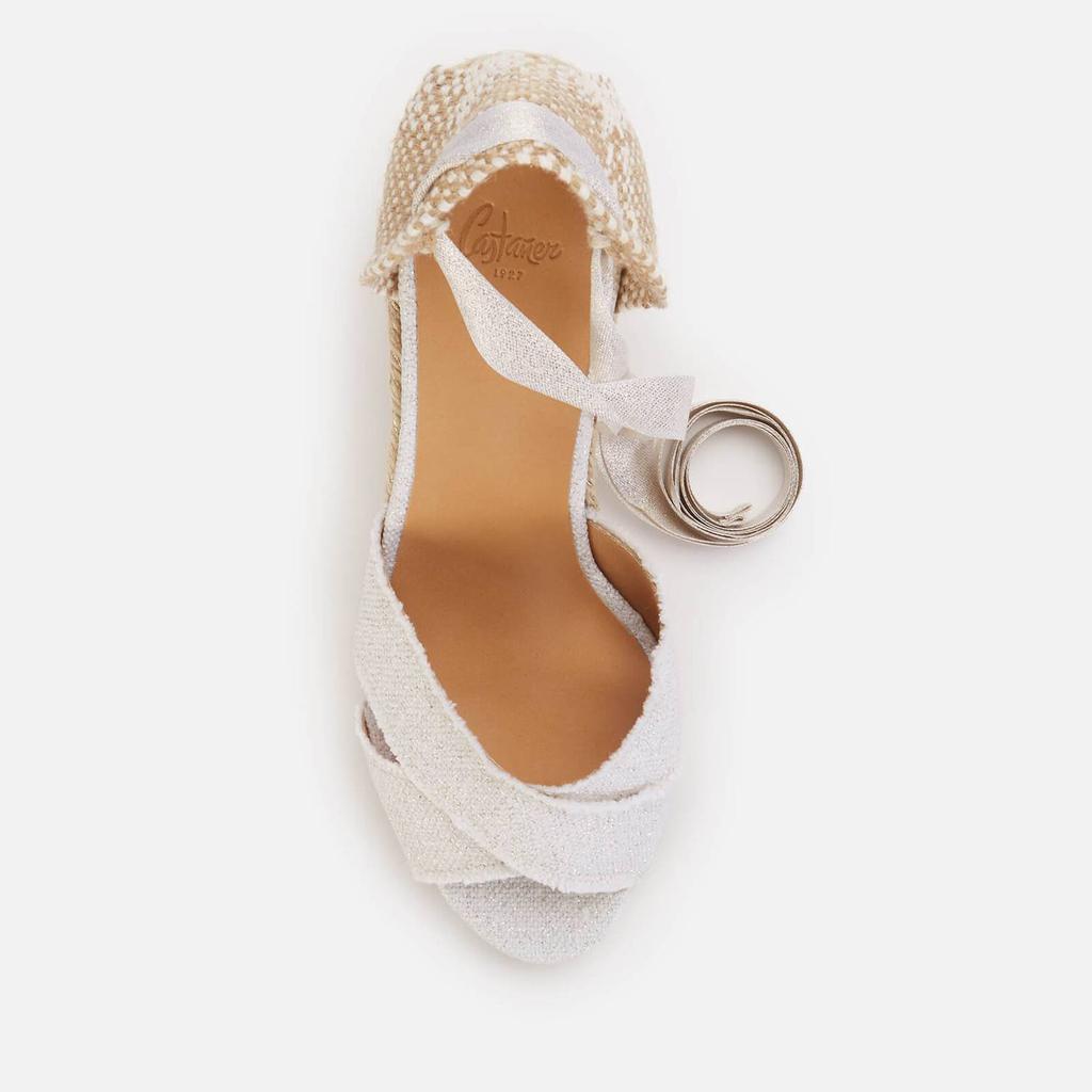 Castañer Women's Bluma 8 Wedged Espadrilles - Blanco/Oro商品第3张图片规格展示