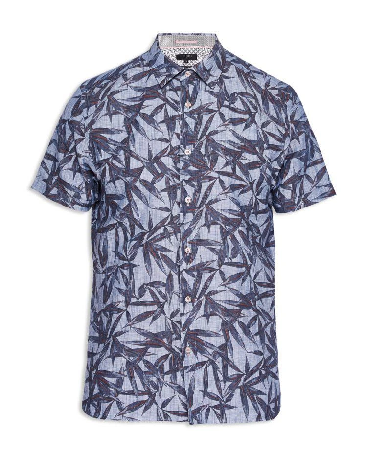 商品Ted Baker London|Ted Baker Xchange Printed Linen Regular Fit Button-Down Shirt ,价格¥437,第4张图片详细描述