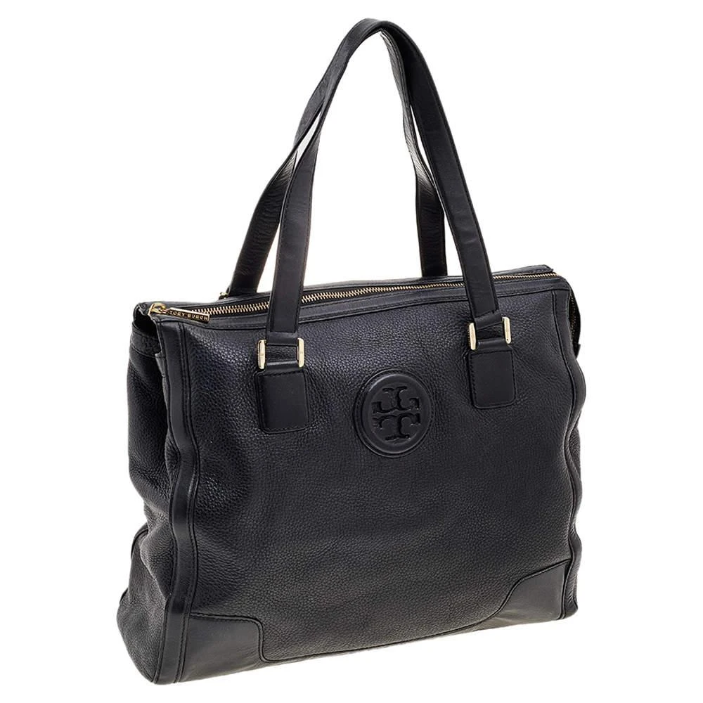 商品[二手商品] Tory Burch|Tory Burch Black Leather Top Zip Robinson Tote,价格¥1959,第3张图片详细描述