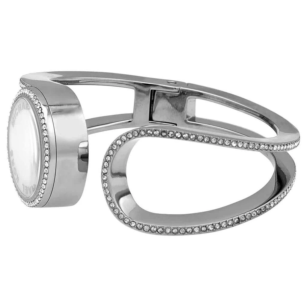 商品Michael Kors|Michael Kors Silver Crystal Hinged Bangle,价格¥369,第2张图片详细描述