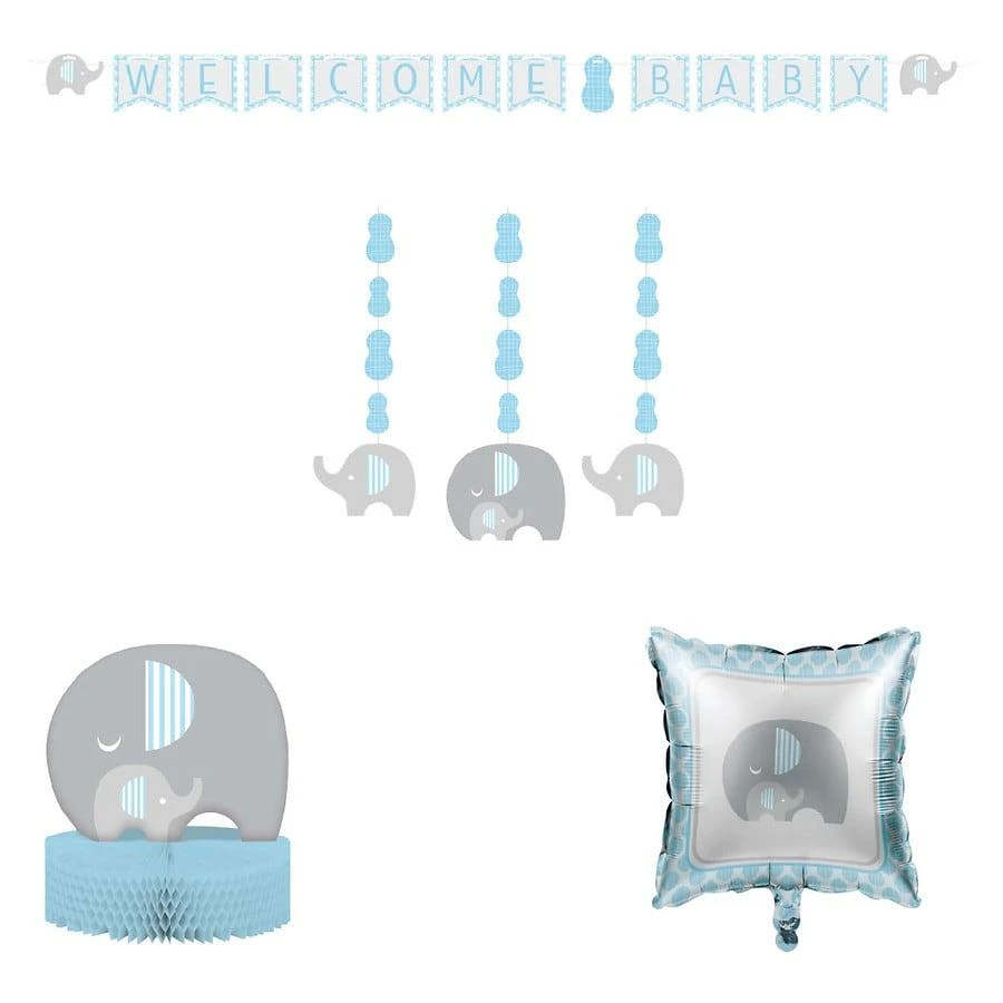 商品Creative Converting|Boy Elephant Baby Shower Decor Kit,价格¥177,第3张图片详细描述