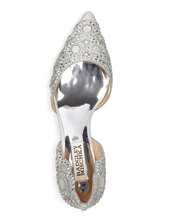 商品Badgley Mischka|金属仿麂皮高跟鞋,价格¥1740,第3张图片详细描述
