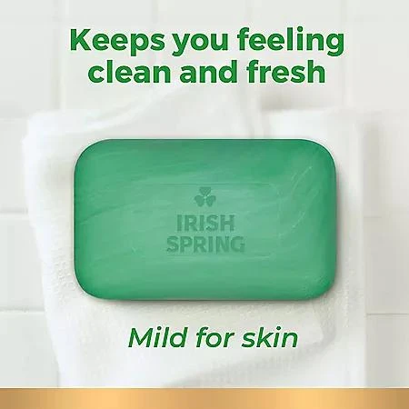 商品Irish Spring|Irish Spring Bar Soap, Original  Clean - 4 oz., 20 ct.,价格¥95,第4张图片详细描述