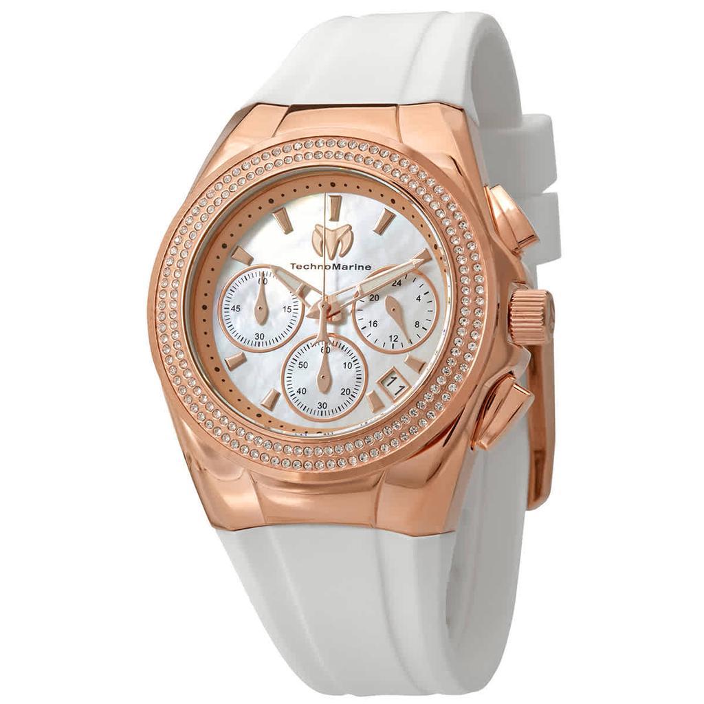 商品TechnoMarine|Cruise Diva Pave Chronograph Crystal Watch TM-120042,价格¥776,第1张图片