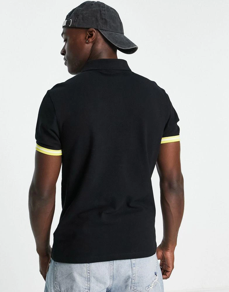 商品Barbour|Barbour International Legacy tipped polo in black,价格¥480,第2张图片详细描述