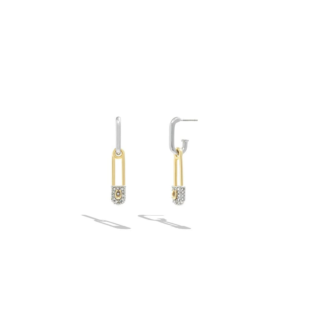 商品Coach|Signature Pin Charm Huggies Earrings,价格¥636,第1张图片