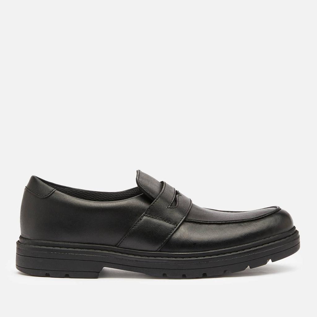 Clarks Youth Loxham Craft School Shoes - Black Leather商品第1张图片规格展示