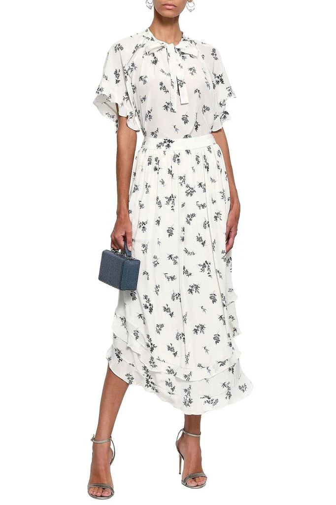 商品Zimmermann|Gathered floral-print silk crepe de chine midi skirt,价格¥1628,第2张图片详细描述