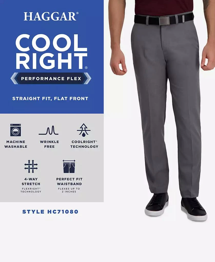 商品Haggar|Cool Right Performance Flex Straight Fit Flat Front Pant,价格¥337,第5张图片详细描述