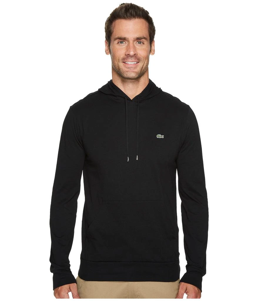 商品Lacoste|法国鳄鱼  男士针织T恤 连帽衫 100%纯棉 长袖T恤,价格¥352,第1张图片