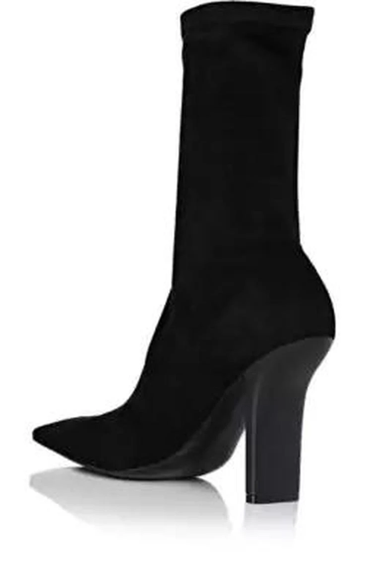 商品Stella McCartney|Sculpted-Heel Faux-Suede Ankle Boots,价格¥3414,第3张图片详细描述