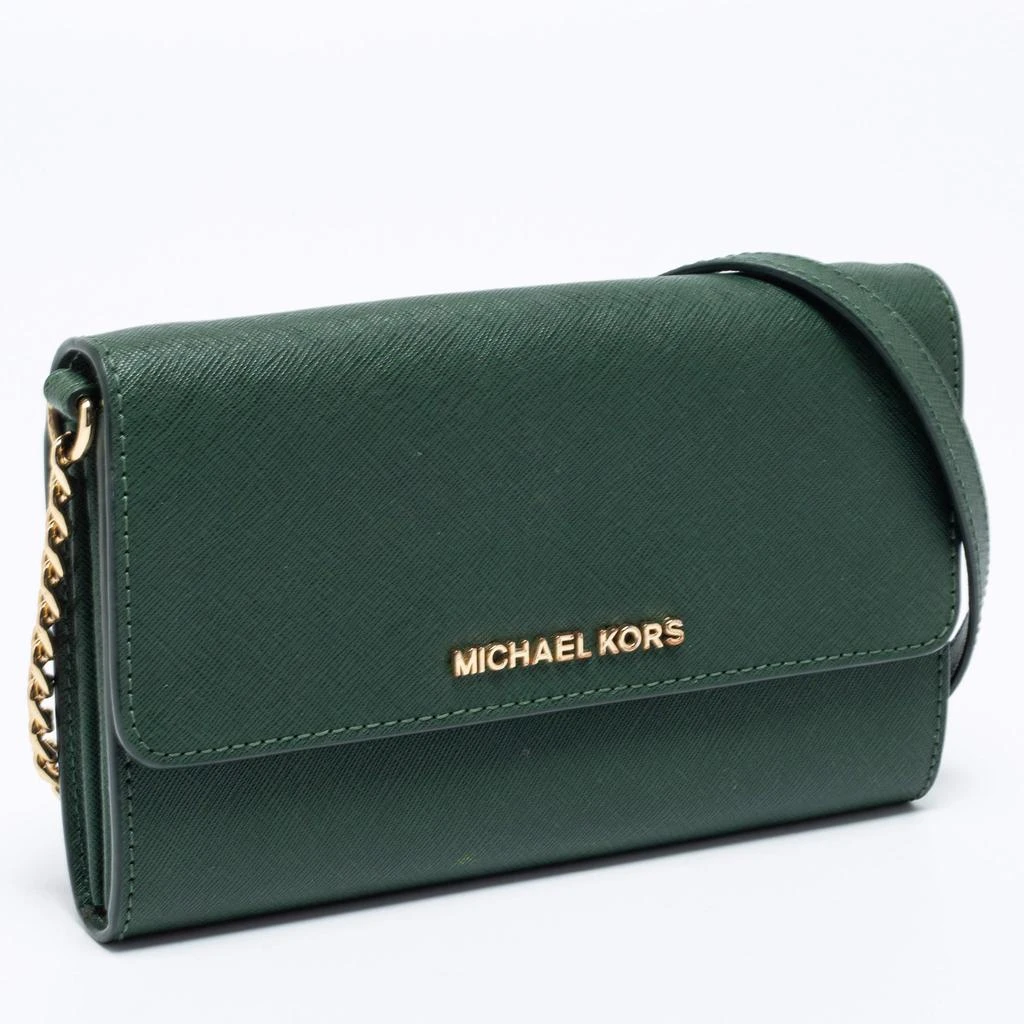 商品[二手商品] Michael Kors|Michael Kors Green Leather Flap Crossbody Bag ,价格¥1121,第3张图片详细描述