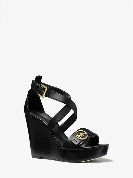 商品Michael Kors|Carmen Faux Leather Wedge Sandal,价格¥443,第1张图片