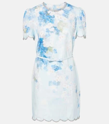 商品Zimmermann|Crush花卉亚麻迷你连衣裙,价格¥7534,第1张图片