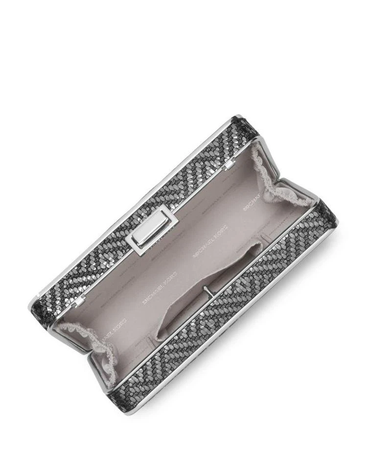 商品Michael Kors|Metallic Medium Box Leather Clutch,价格¥535,第3张图片详细描述