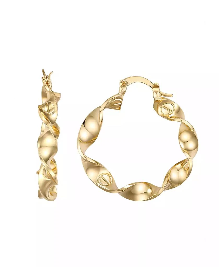 商品Macy's|Gold-Plated Swirl Hoop Earrings,价格¥85,第1张图片