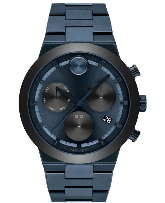 商品Movado|Movado Bold Fusion Blue Dial Blue Steel Men's Watch 3600729,价格¥5969,第1张图片