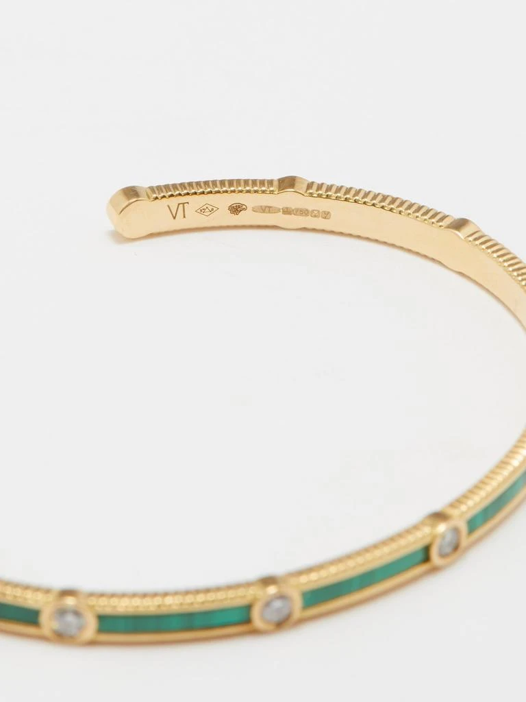 商品Viltier|Rayon diamond, malachite & 18kt gold bangle,价格¥38087,第4张图片详细描述