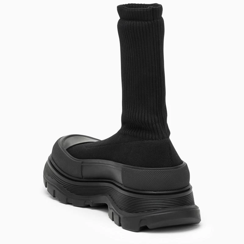 商品Alexander McQueen|Black knitted Tread Slick boots,价格¥1650,第4张图片详细描述