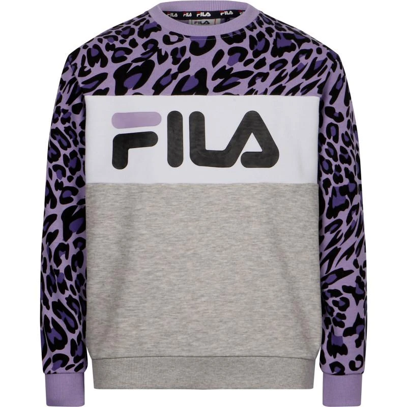 商品Fila|Logo sweatshirt in red and grey and purple,价格¥665,第1张图片
