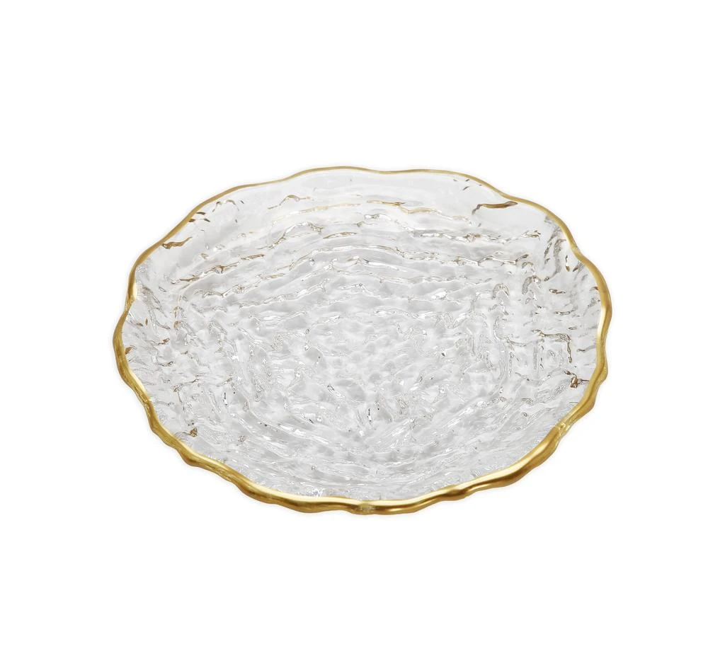 商品Classic Touch Decor|Set of 4 Glass Salad Plates with Gold Trim,价格¥740,第1张图片