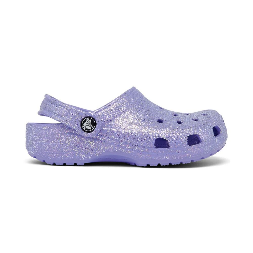 商品Crocs|Little Girls Classic Glitter Clogs from Finish Line,价格¥226,第2张图片详细描述