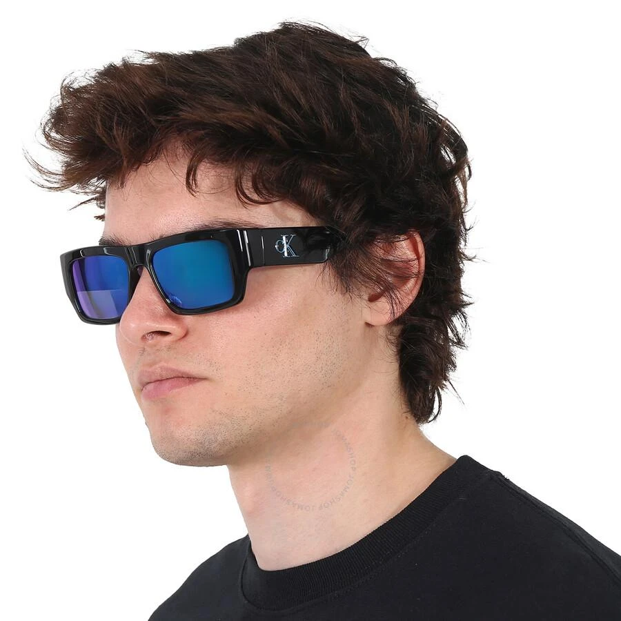 商品Calvin Klein|Blue Rectangular Unisex Sunglasses CKJ22635S 001 54,价格¥187,第2张图片详细描述