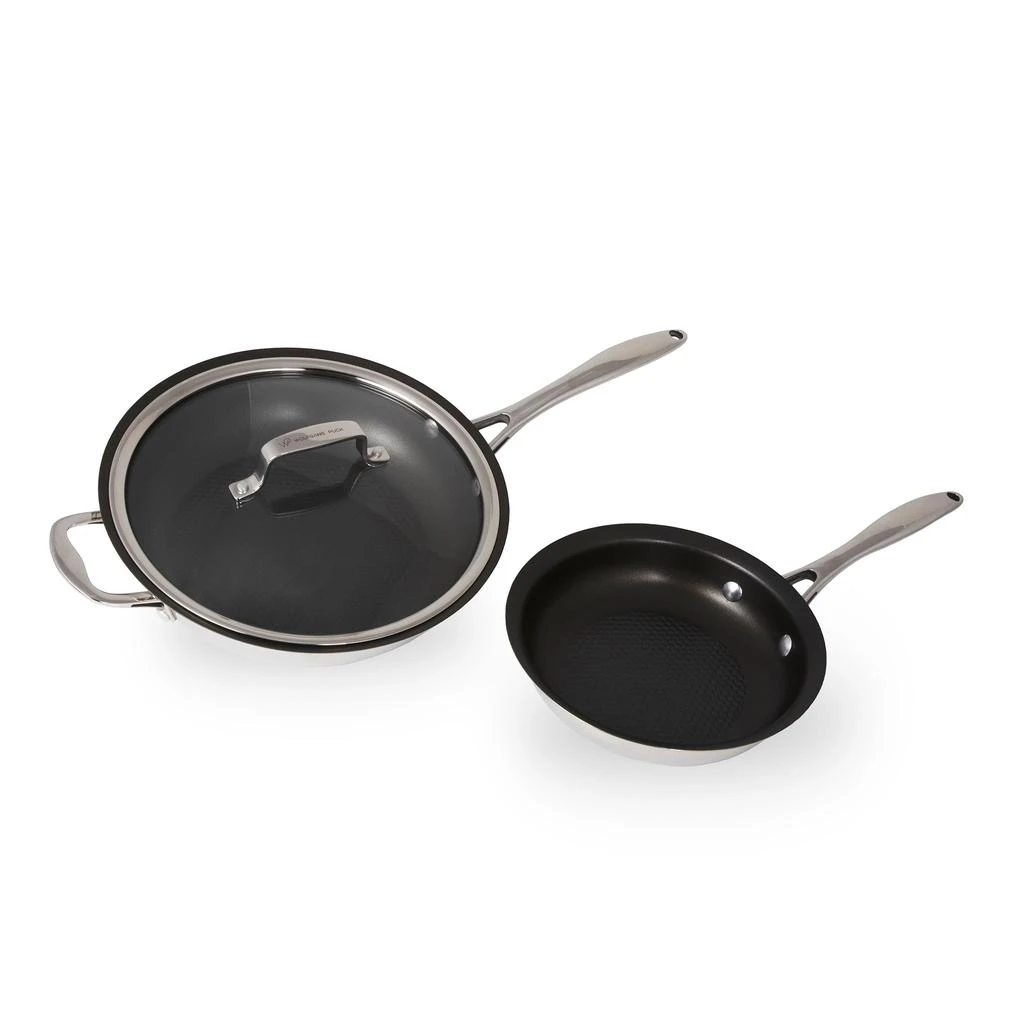 商品Wolfgang Puck|3-Piece Stainless Steel Skillet Set,价格¥514,第1张图片