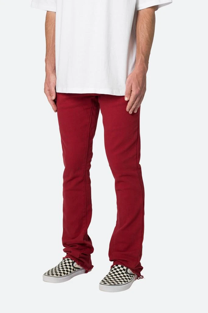 商品MNML|Twill Slim Stacked Pants - Burgundy,价格¥243,第2张图片详细描述