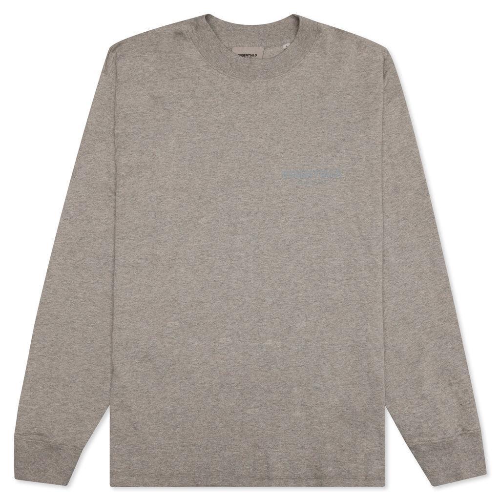 商品Essentials|Fear of God Essentials L/S Tee - Dark Heather Oatmeal,价格¥350,第1张图片