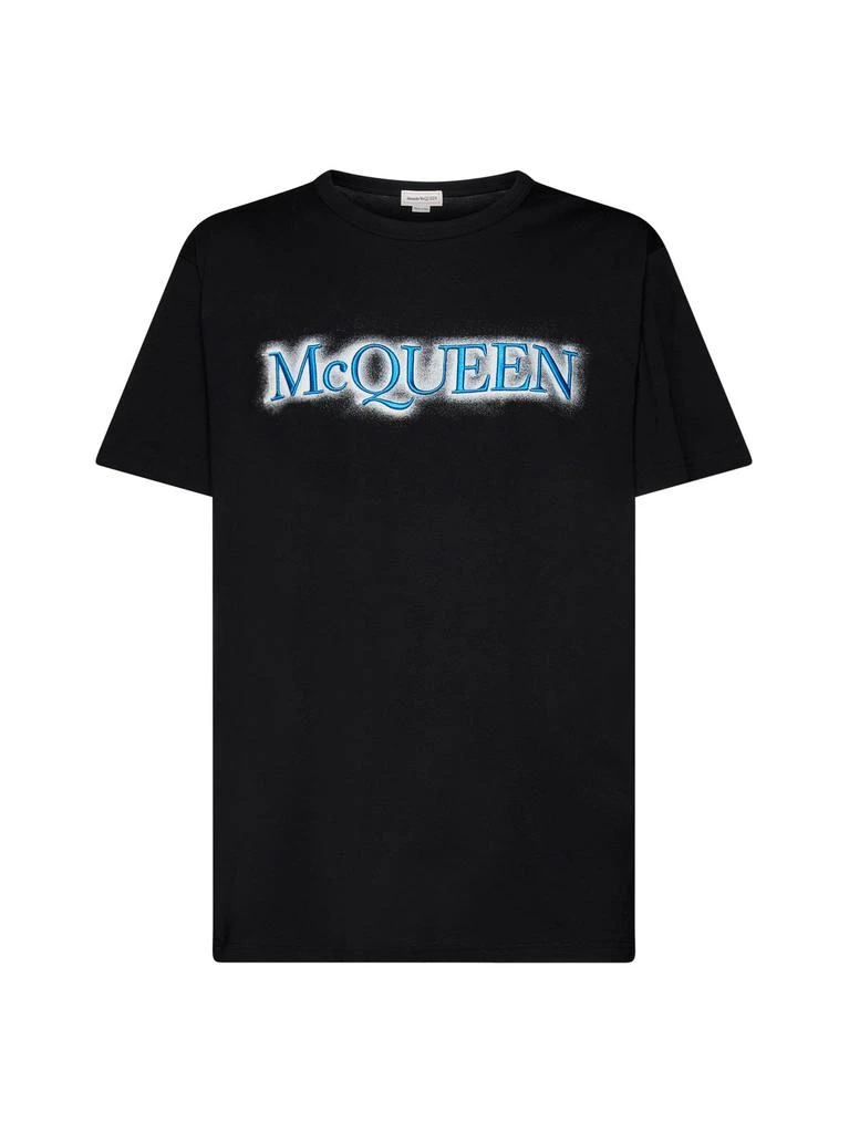 商品Alexander McQueen|Alexander McQueen Logo Printed Crewneck T-Shirt,价格¥1538,第1张图片