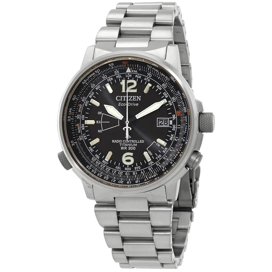 商品Citizen|Perpetual World Time GMT Eco-Drive Black Dial Men's Watch CB0230-81E,价格¥3102,第1张图片