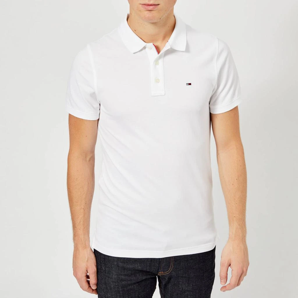 商品Tommy Hilfiger|Tommy Jeans Men's Original Fine Pique Polo Shirt - Classic White,价格¥338,第1张图片详细描述