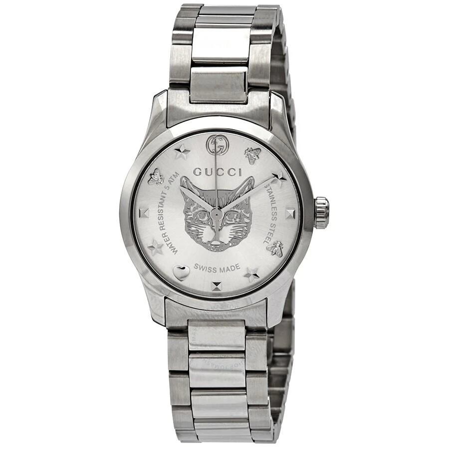 商品Gucci|G-Timeless Silver Dial Ladies Watch YA126595,价格¥4446,第1张图片