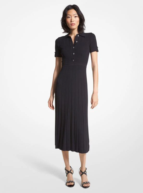 商品Michael Kors|Ribbed Stretch Knit Polo Dress,价格¥456,第1张图片