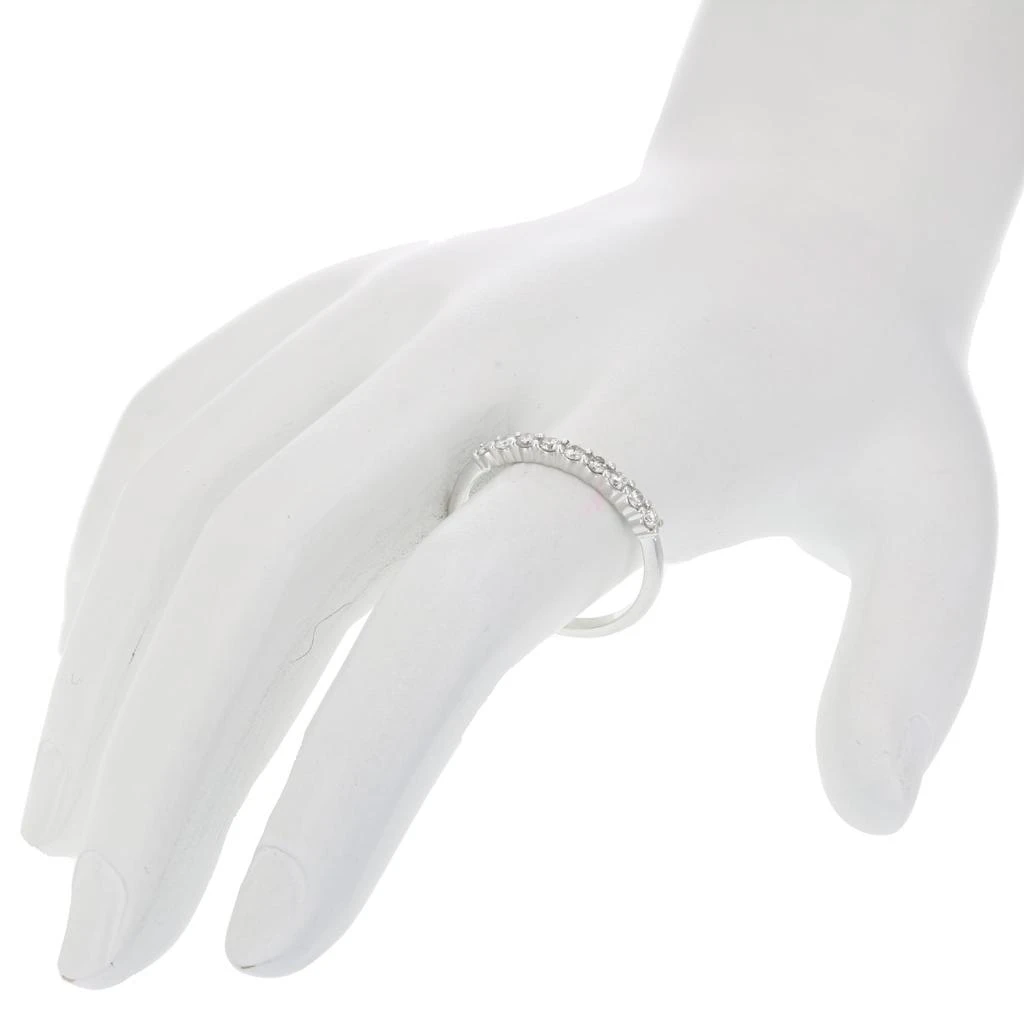 商品Vir Jewels|1/5 cttw Round Petite Diamond Wedding Band for Women in 10K White Gold 9 Stones,价格¥2081,第5张图片详细描述