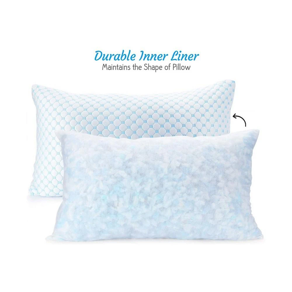 商品Nestl|Heat and Moisture Reducing Ice Silk and Gel Infused Memory Foam King Pillow,价格¥733,第2张图片详细描述