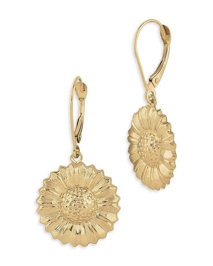 商品Moon & Meadow|14K Yellow Gold Sunflower Drop Earrings,价格¥2499,第1张图片详细描述