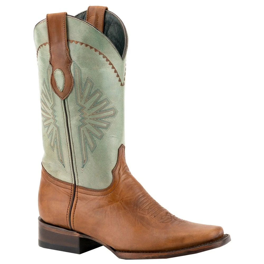 商品Ferrini|Santa Fe Square Toe Cowboy Boots,价格¥1356,第2张图片详细描述