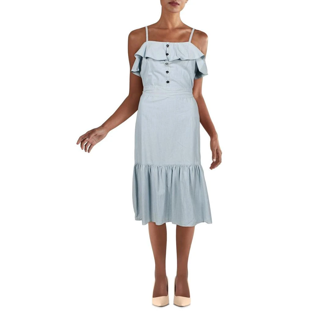 商品Ralph Lauren|Lauren Ralph Lauren Womens Chambray Calf Midi Dress,价格¥183,第1张图片