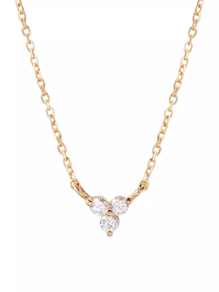 商品brook & york|Emery 14K Yellow Gold & 0.06 TCW Lab-Grown Diamond Pendant Necklace,价格¥2847,第1张图片