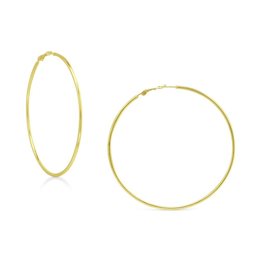 Polished Wire Extra-Large Hoop Earrings, 80mm, Created for Macy's商品第1张图片规格展示