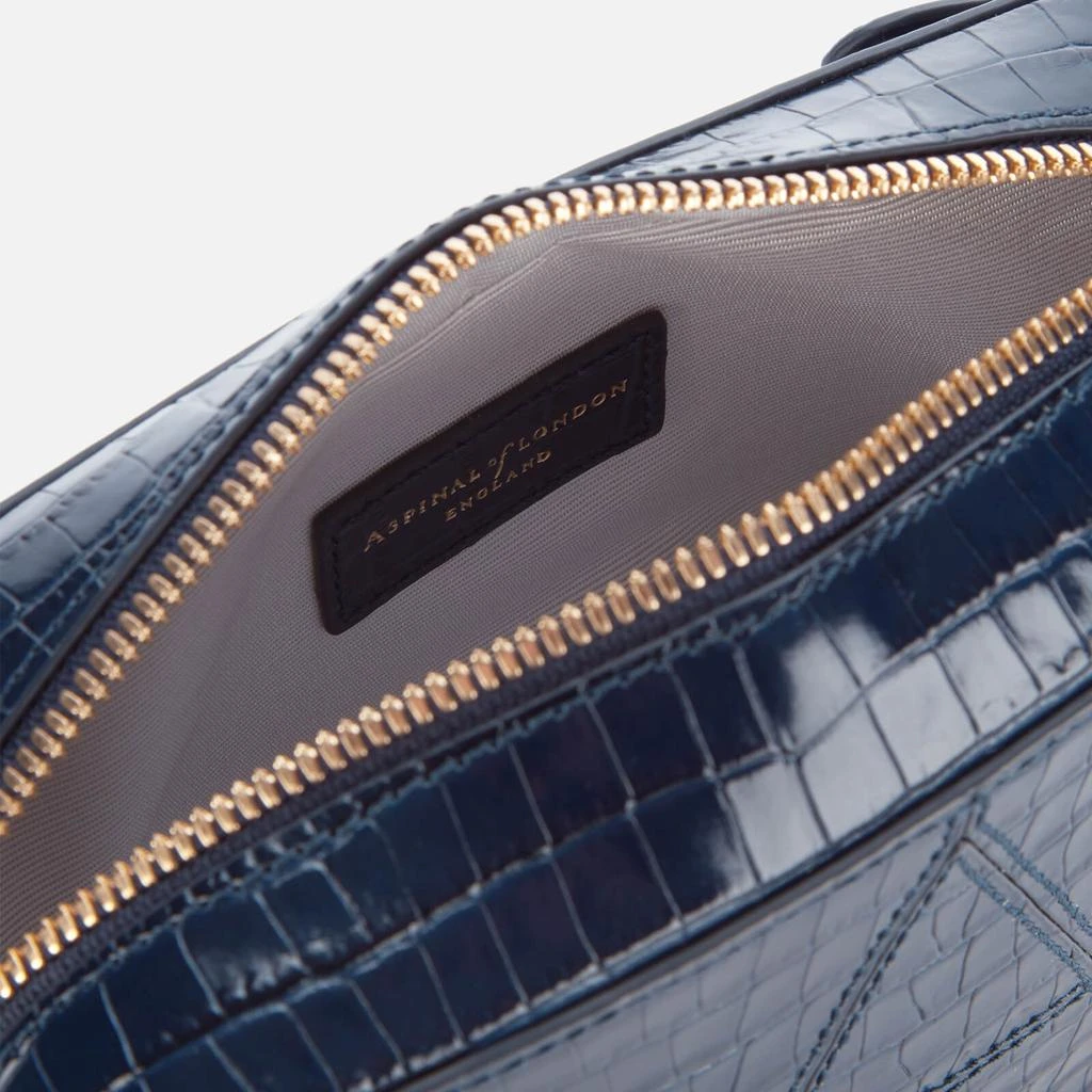 商品Aspinal of London|Aspinal of London Women's Deep Shine Small Croc Camera Bag - Midnight Blue,价格¥1148,第5张图片详细描述