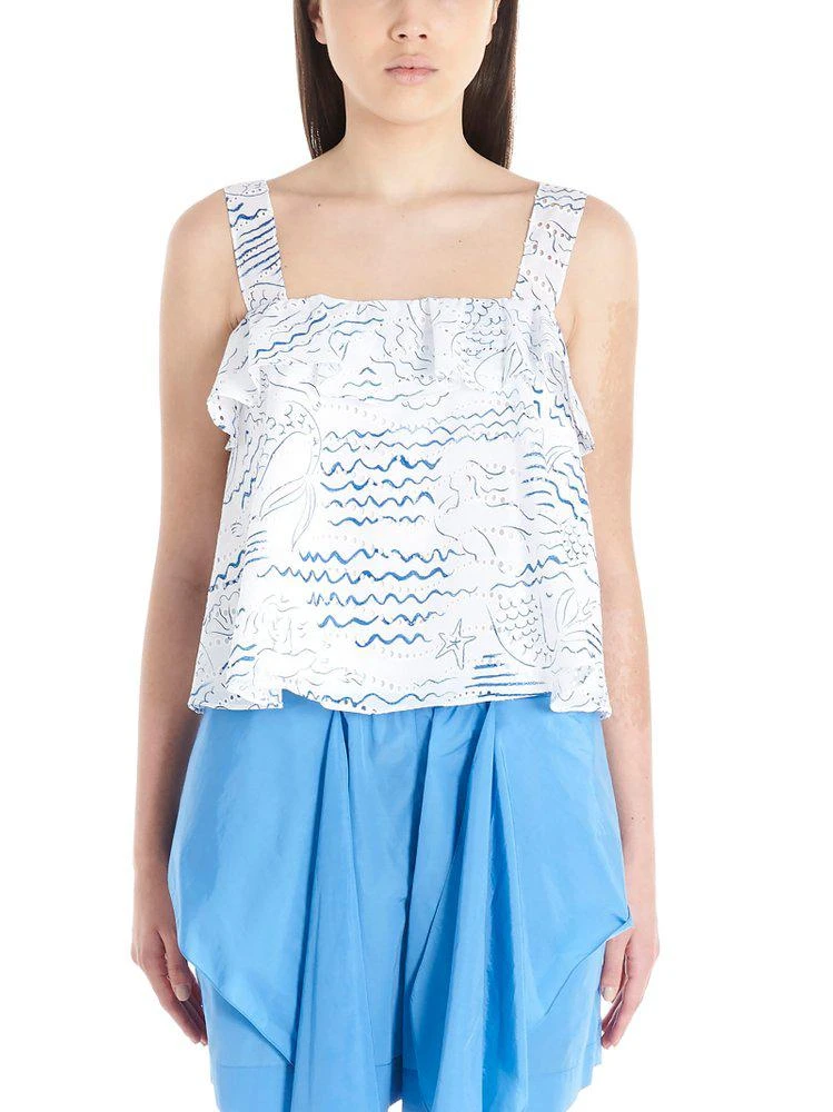 商品Kenzo|Kenzo Wave Mermaid Top,价格¥729,第1张图片