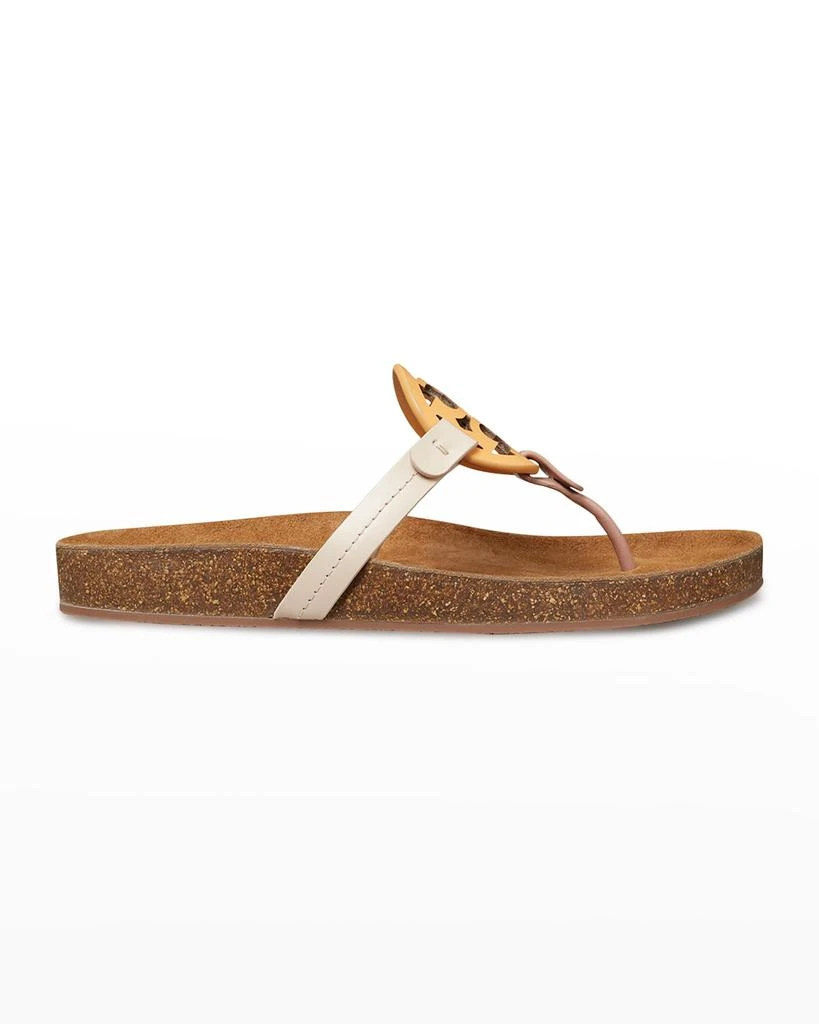 商品Tory Burch|Miller Cloud Tricolor Medallion Thong Sandals,价格¥751,第1张图片