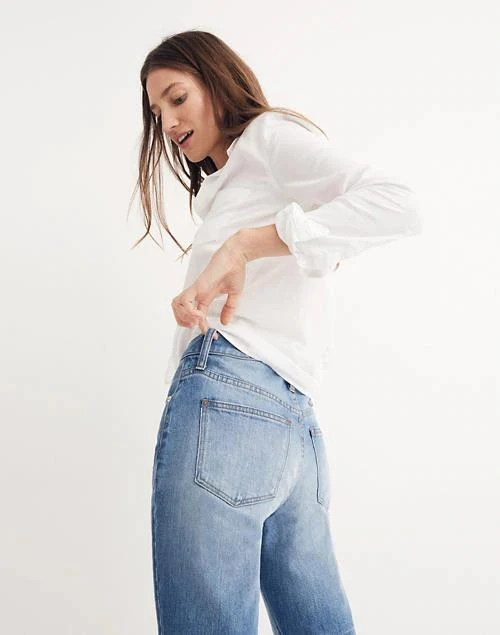 商品Madewell|The High-Rise Slim Crop Boyjean: Knee-Rip Edition,价格¥555,第3张图片详细描述