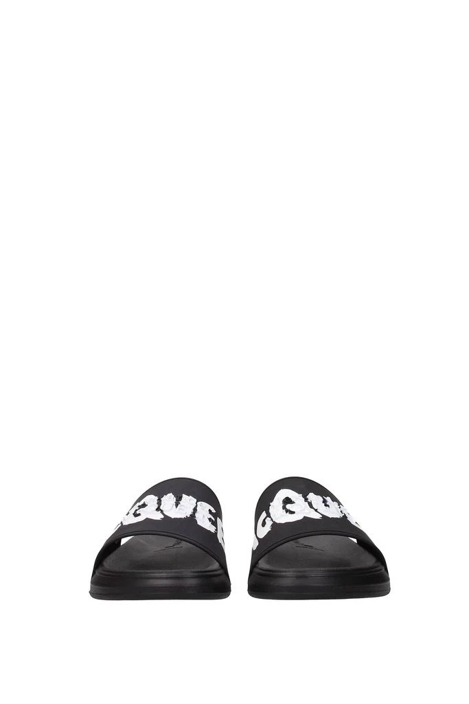 商品Alexander McQueen|Slippers and clogs Rubber Black White,价格¥1357,第3张图片详细描述