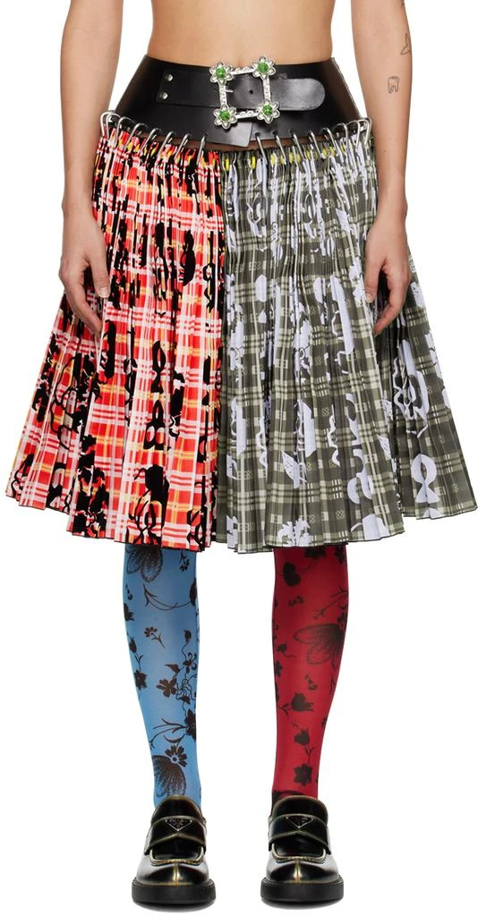 商品CHOPOVA LOWENA|Gray & Red Penstemon Carabiner Midi Skirt,价格¥8384,第1张图片
