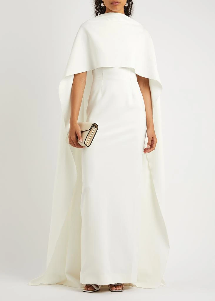 商品ROKSANDA|Elina ivory cape-effect gown,价格¥13068,第4张图片详细描述